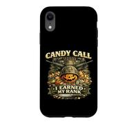 Custodia per iPhone XR Candy Call ha guadagnato grado veterano militare tema Halloween