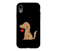 Custodia per iPhone XR Cane con cuore