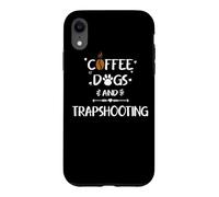 Custodia per iPhone XR Cani da caffè e traptiro | Skeet Trap Clay Shooting