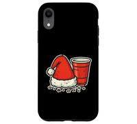 Custodia per iPhone XR Cappello da Babbo Natale con coppa rossa