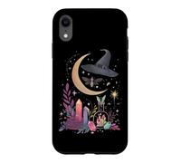 Custodia per iPhone XR Cappello da strega con cristalli di luna per Halloween