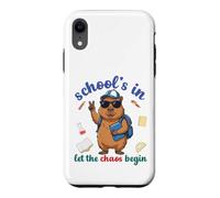 Custodia per iPhone XR Capybara Back To School Vibes Scuole In Let The Chaos Begin