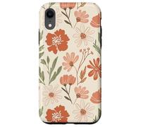Custodia per iPhone XR Carino Boho Wildflower Prato Ripetizione Floreale Botanico Doodle
