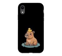 Custodia per iPhone XR Carino Capibara e Anatra Best Friends Amante degli Animali