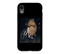 Custodia per iPhone XR Carino Capibara Sulla Bicicletta Animale Divertente Meme