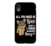 Custodia per iPhone XR Carino Yorkie chiamato Henry per Yorkshire Terrier Cane Nome