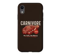 Custodia per iPhone XR Carnivore No Tofu Bistecca Manzo Amante della Carne Grill BBQ Keto Dieta