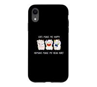 Custodia per iPhone XR Cats Make Me Happy Humans Make My Head Hurt for Cat Lovers