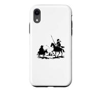 Custodia per iPhone XR Cavaliere Errante Don Chisciotte Sancho Panza Opera D'arte Silhouette