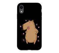 Custodia per iPhone XR Caviidae Caviidae è innamorata di Flower