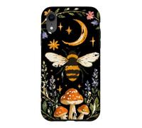 Custodia per iPhone XR Celestial Bee Moon Mushroom Cottagecore Botanical