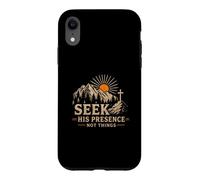 Custodia per iPhone XR Cercate la Sua Presenza Non Cose Montagne Cristiane