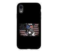 Custodia per iPhone XR Cesky Terrier Cane 4 luglio Retro USA Bandiera Americana