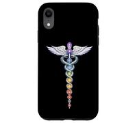 Custodia per iPhone XR Chakra Energy Caduceus Design - Risveglio della Kundalini