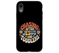 Custodia per iPhone XR Chasing After Jesus And Toddlers Caos cristiano |-