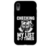 Custodia per iPhone XR Checking My List 6-7 volte divertente Babbo Natale