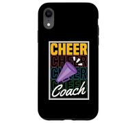 Custodia per iPhone XR Cheer Coach Cheerleader Divertente Cheerleader Fan Distressed