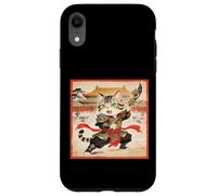 Custodia per iPhone XR Chibi asiatico cinese guerriero gatto - Meow Kung Fu Vintage Art