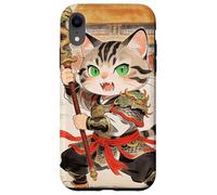 Custodia per iPhone XR Chibi asiatico cinese guerriero gatto - Meow Kung Fu Vintage Art