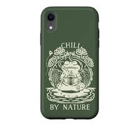 Custodia per iPhone XR Chill By Nature Cottagecore Frog Meditation Vintage Badge