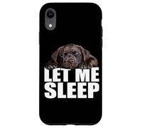 Custodia per iPhone XR Chocolate Lab Let Me Sleep, cucciolo di cane, Brown Lab, mamma e papà