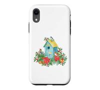 Custodia per iPhone XR Christmas Holiday Wreath Birdhouse Birds & Bells