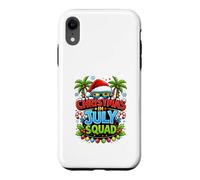 Custodia per iPhone XR Christmas July Squad Summer Santa Hat Sunglasses Palm Tree