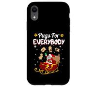 Custodia per iPhone XR Christmas Pugs For Everybody Santa's Sleigh Pug Dog lover