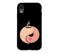 Custodia per iPhone XR Ciambella al caffè divertente equilibrio colazione