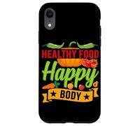 Custodia per iPhone XR Cibo sano Corpo felice