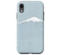 Custodia per iPhone XR Cima della montagna del puntinismo blu - Arte naturale minimale