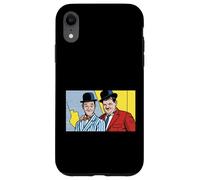 Custodia per iPhone XR Classico Comico Duo Pop Art Retro Bombetta Cappello Illustrazione