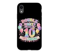 Custodia per iPhone XR Club Dieci e Favolose Grafiche Arcobaleno Pastello A Doppia C