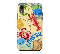 Custodia per iPhone XR Coastal Lighthouse Sailboat Ocean Sunset Scenic Artwork