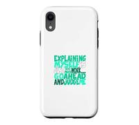 Custodia per iPhone XR Colore acqua verde chiaro Go Ahead, Judge Me Teal Aqua Graphic