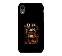 Custodia per iPhone XR Come Thou Fount Inno Cristiano Foglie d'Autunno