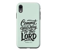 Custodia per iPhone XR Commit Your Way To The Lord Salmo 37:5 Versetto della Bibbia