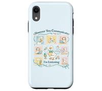 Custodia per iPhone XR Comunque tu Comunicazione Sto ascoltando AAC SLP Goose Silly