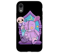 Custodia per iPhone XR Coniglietto Voodoo Gotico Peluche Coniglio Celeste Magia Grafica