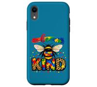 Custodia per iPhone XR Consapevolezza dell'autismo Be Kind - Cute Rainbow Bee Puzzle Awareness