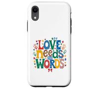 Custodia per iPhone XR Consapevolezza dell'autismo L'amore non ha bisogno di parole Puzzle
