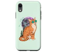 Custodia per iPhone XR Cool Space Tiger Sunglasses Galaxy Lightning Tiger
