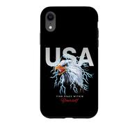 Custodia per iPhone XR Cool USA Eagle With wild Quotes Illustration Graphic Designs