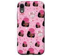 Custodia per iPhone XR Coquette - Fiocchi da donna, motivo: palla da discoteca, colore: nero