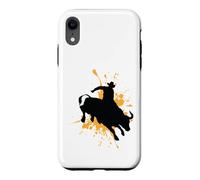 Custodia per iPhone XR Coraggioso Bull Rider in Azione Rodeo