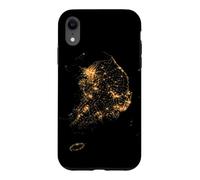 Custodia per iPhone XR Corea del Sud Asia - Vista satellitare notturna della Terra dallo spazio
