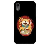 Custodia per iPhone XR Corgi-Dog Mangiare Ciotola di Ramen Pho Noodle Soup Giappone Kawaii