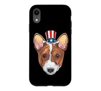 Custodia per iPhone XR Corgi Uncle Sam 4 luglio USA Dog Puppy