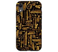 Custodia per iPhone XR Corna vintage in ottone suonatore strumenti musicali modello Royal