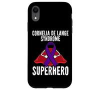 Custodia per iPhone XR Cornelia De Lange Syndrome Superhero Warrior Nastro Viola